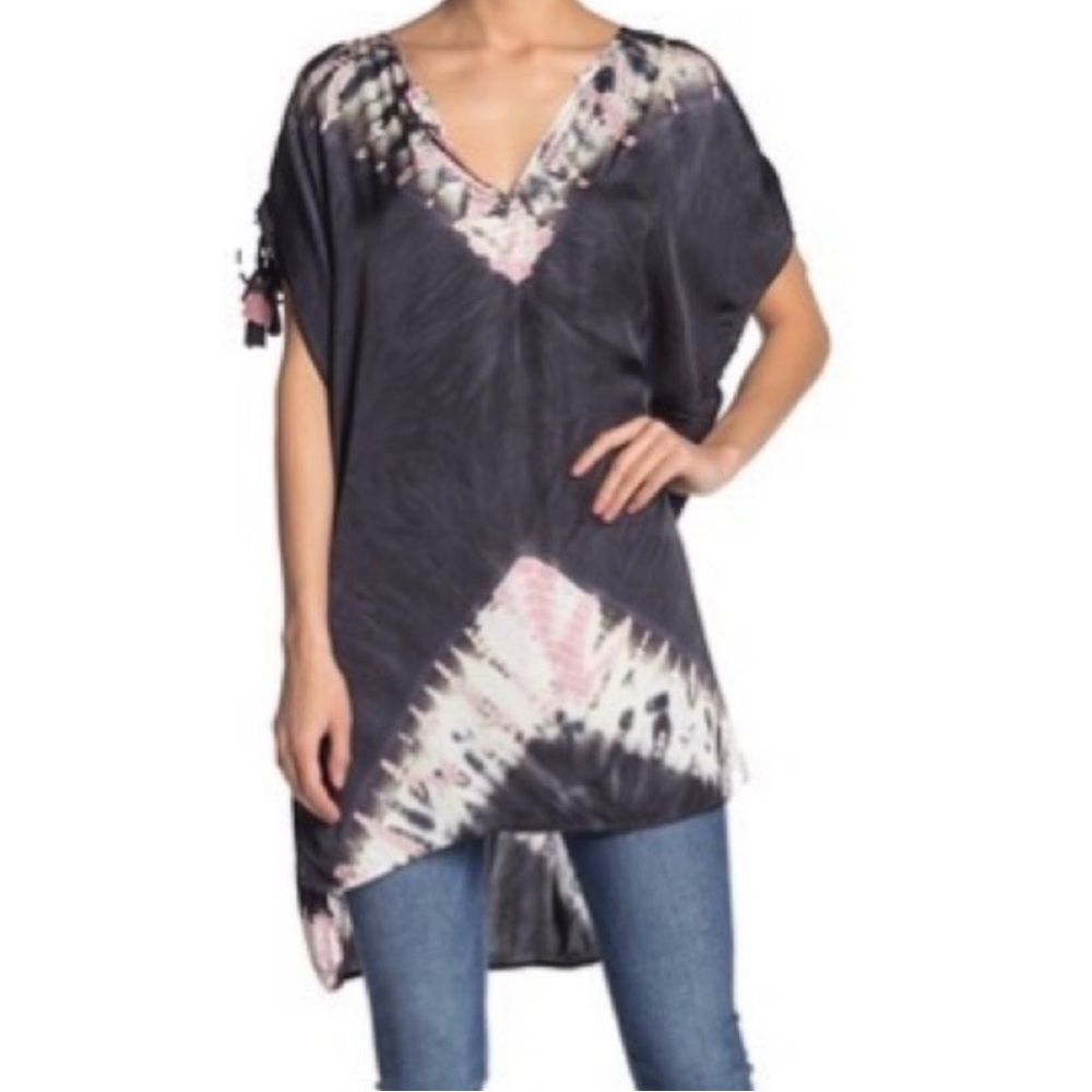 Young Fabulous & Broke Hunny Tie-Dye Tassel Tunic M